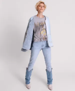 One Teaspoon Blue Space Teddy Throwover Denim Jacket