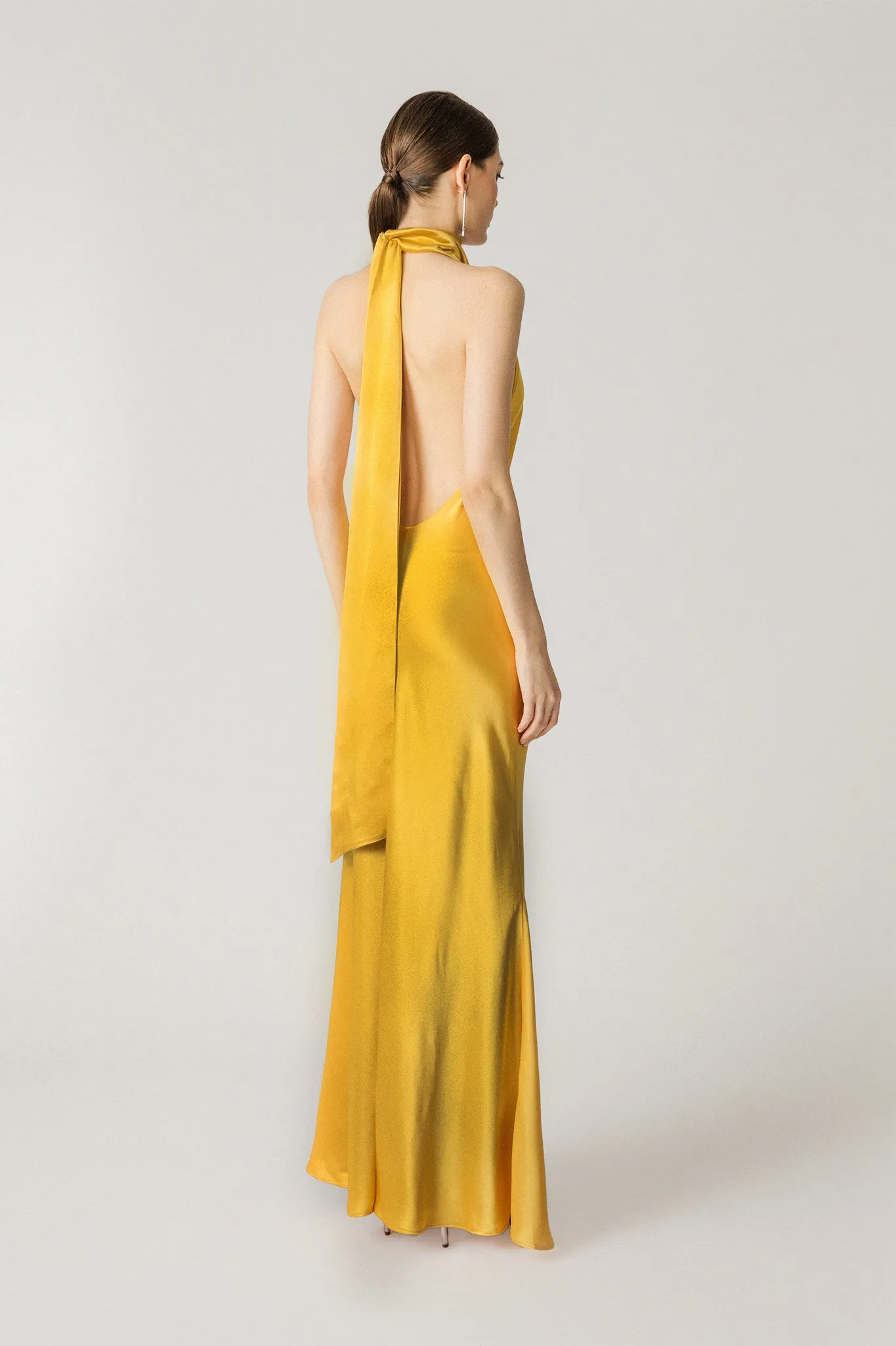 Penelope Backless Satin Gown