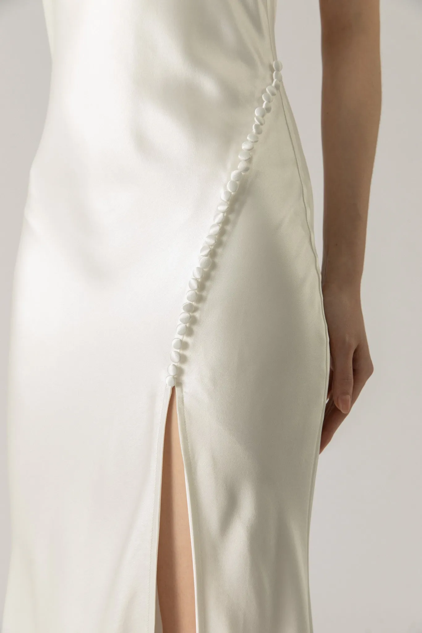 Penelope Backless Satin Gown