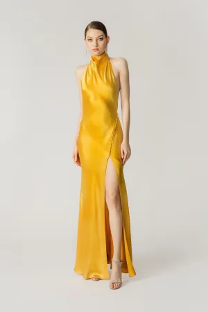 Penelope Backless Satin Gown