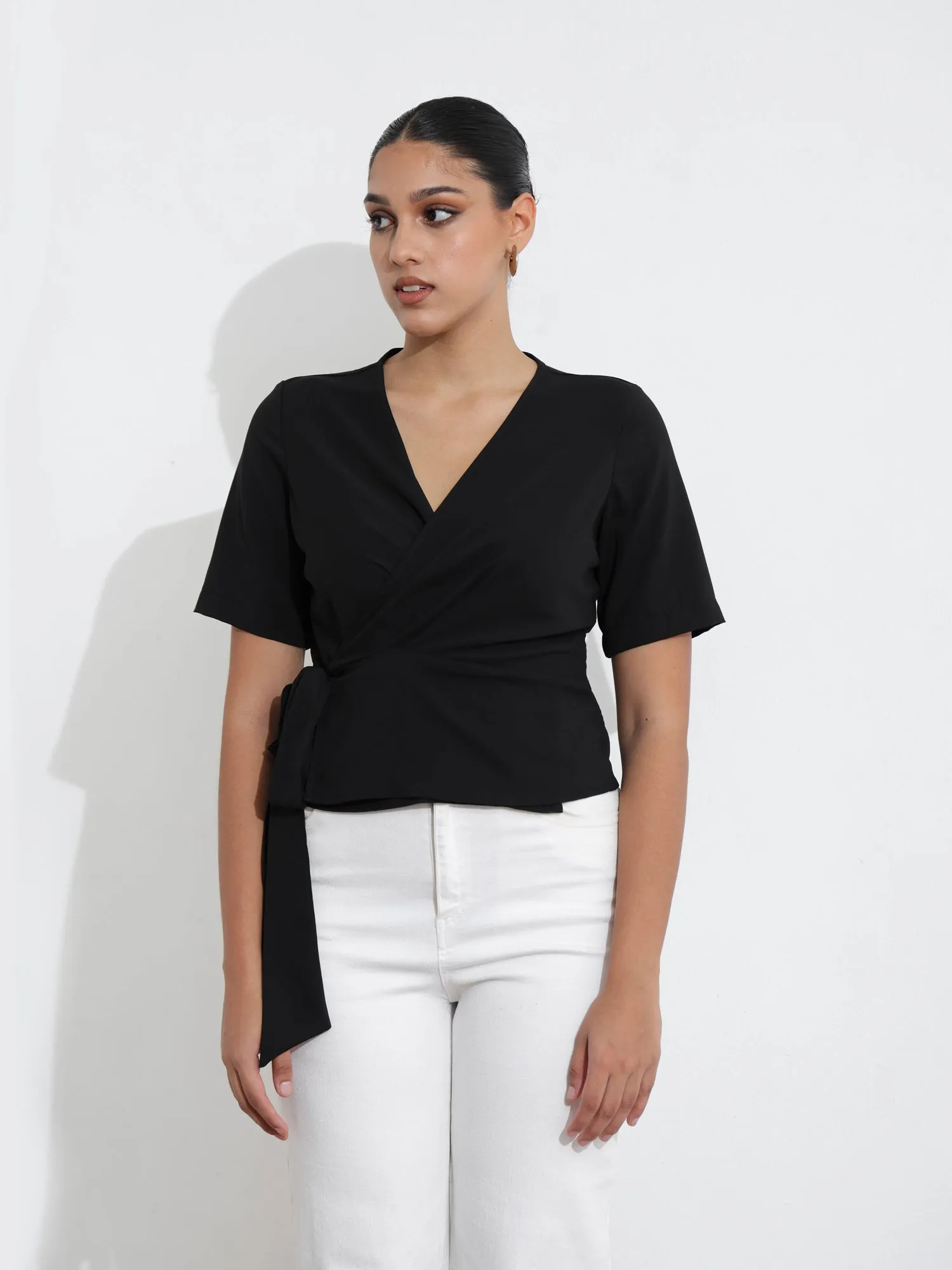 Peplum Wrap Top