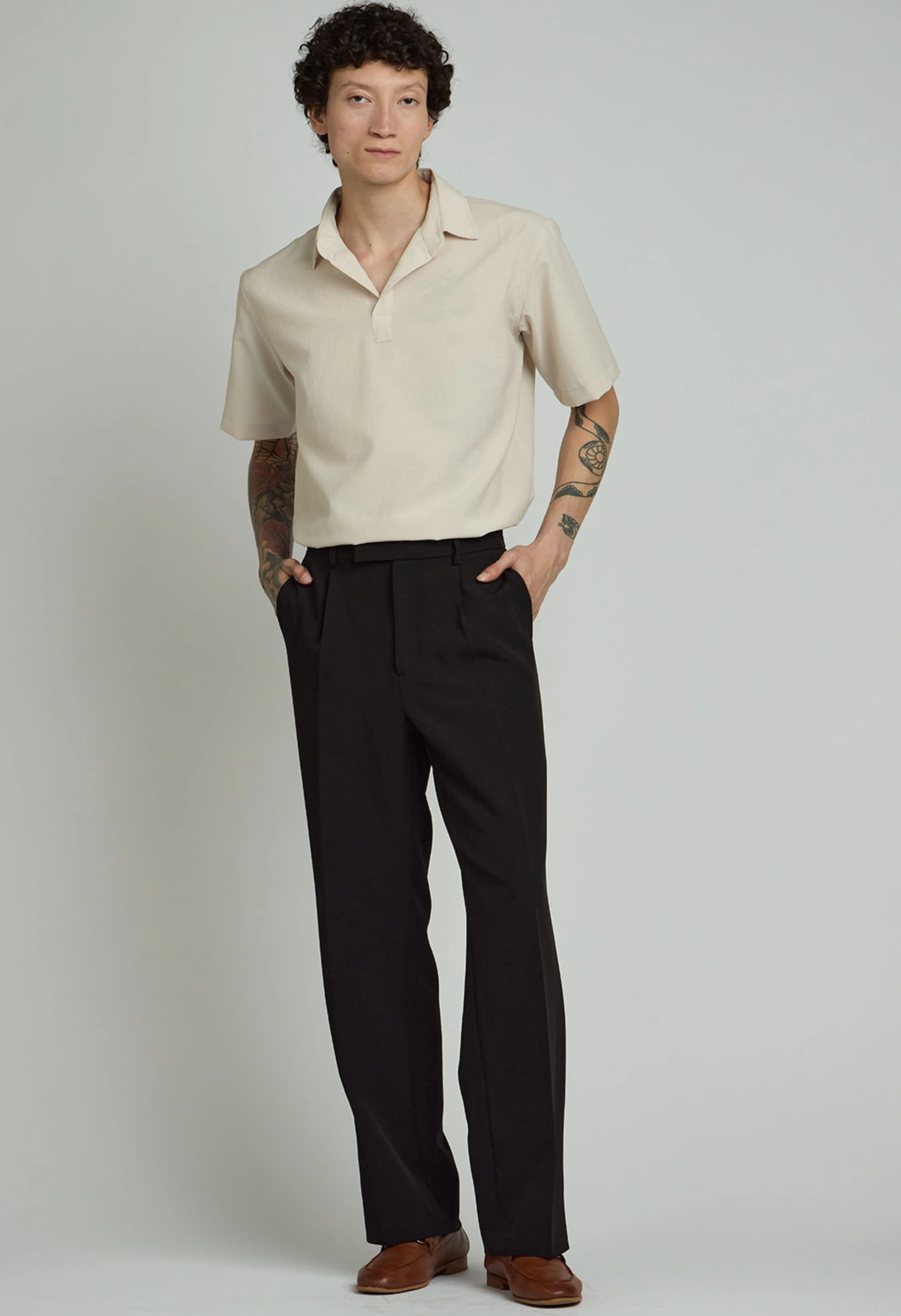 Performance Wrinkle Free Short Sleeve in Cream