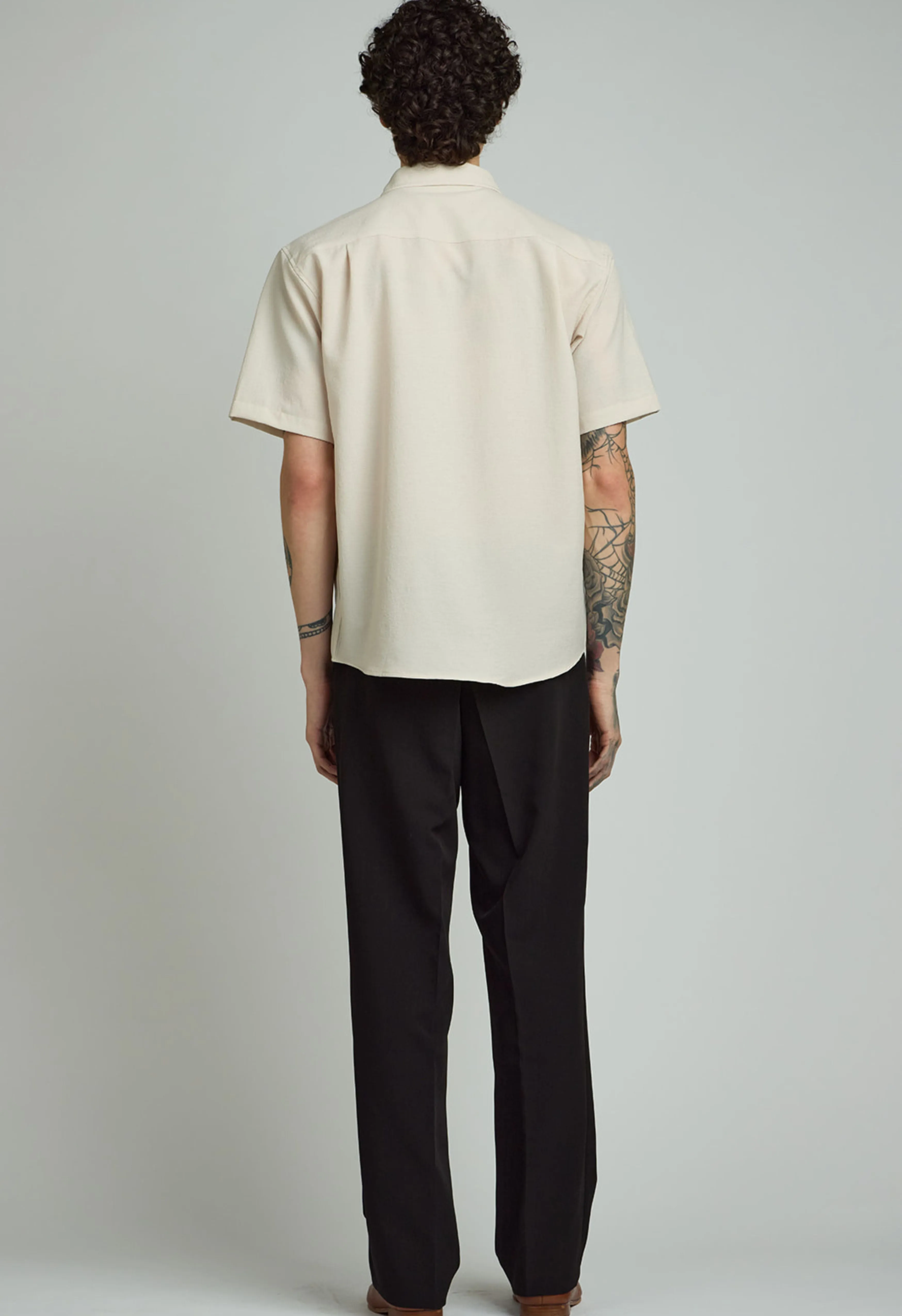Performance Wrinkle Free Short Sleeve in Cream