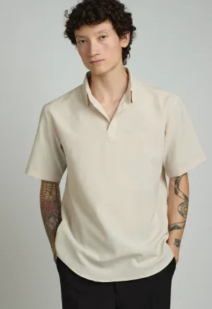 Performance Wrinkle Free Short Sleeve in Cream