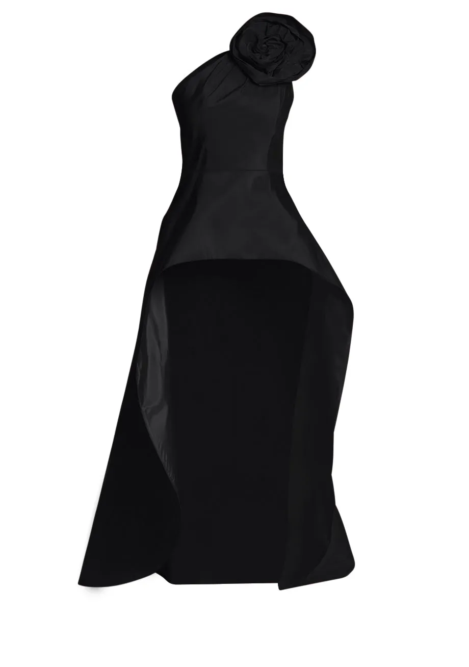 Phoebe Silk Faille Cape Top