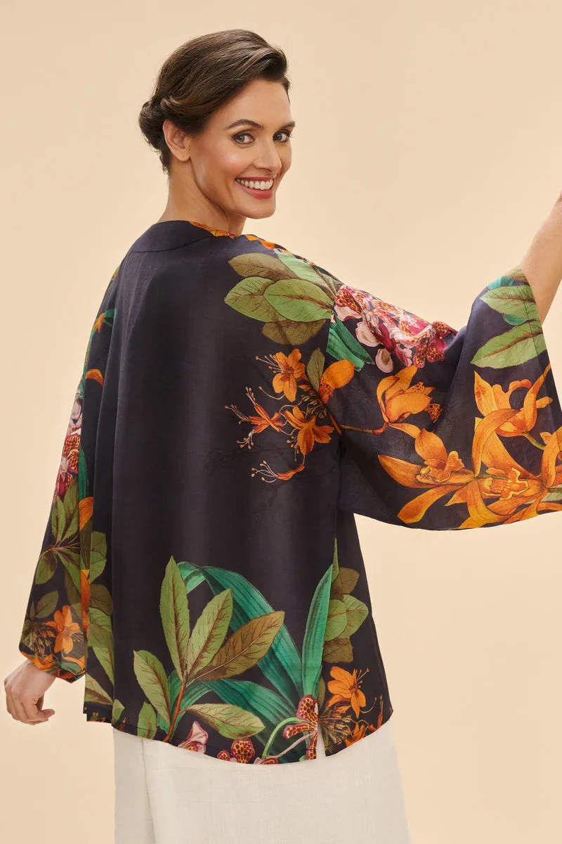 Powder Botany Bliss in Charcoal Kimono Jacket