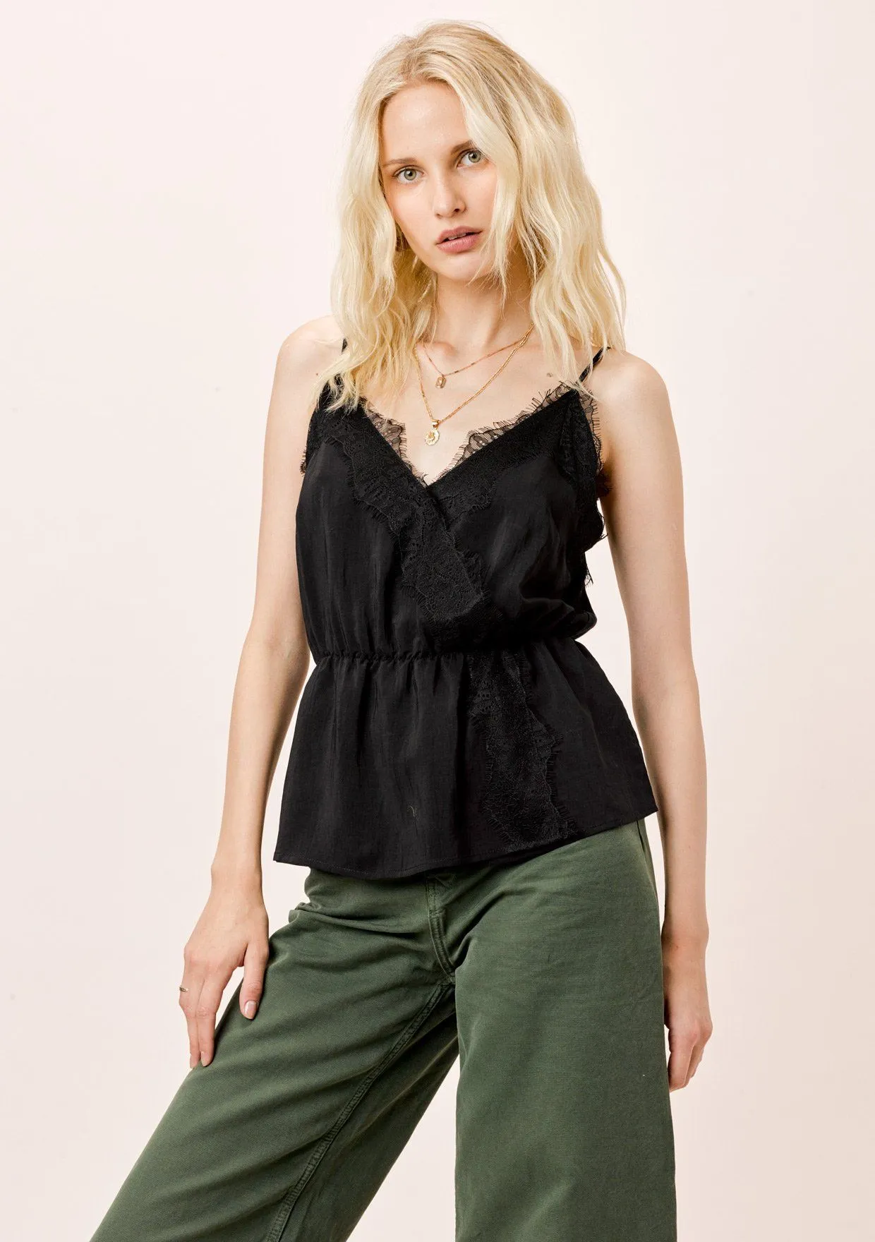 Pree Eyelash Lace Trim Cami