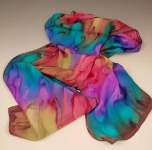 "Dahlia Daze" Silk Scarf