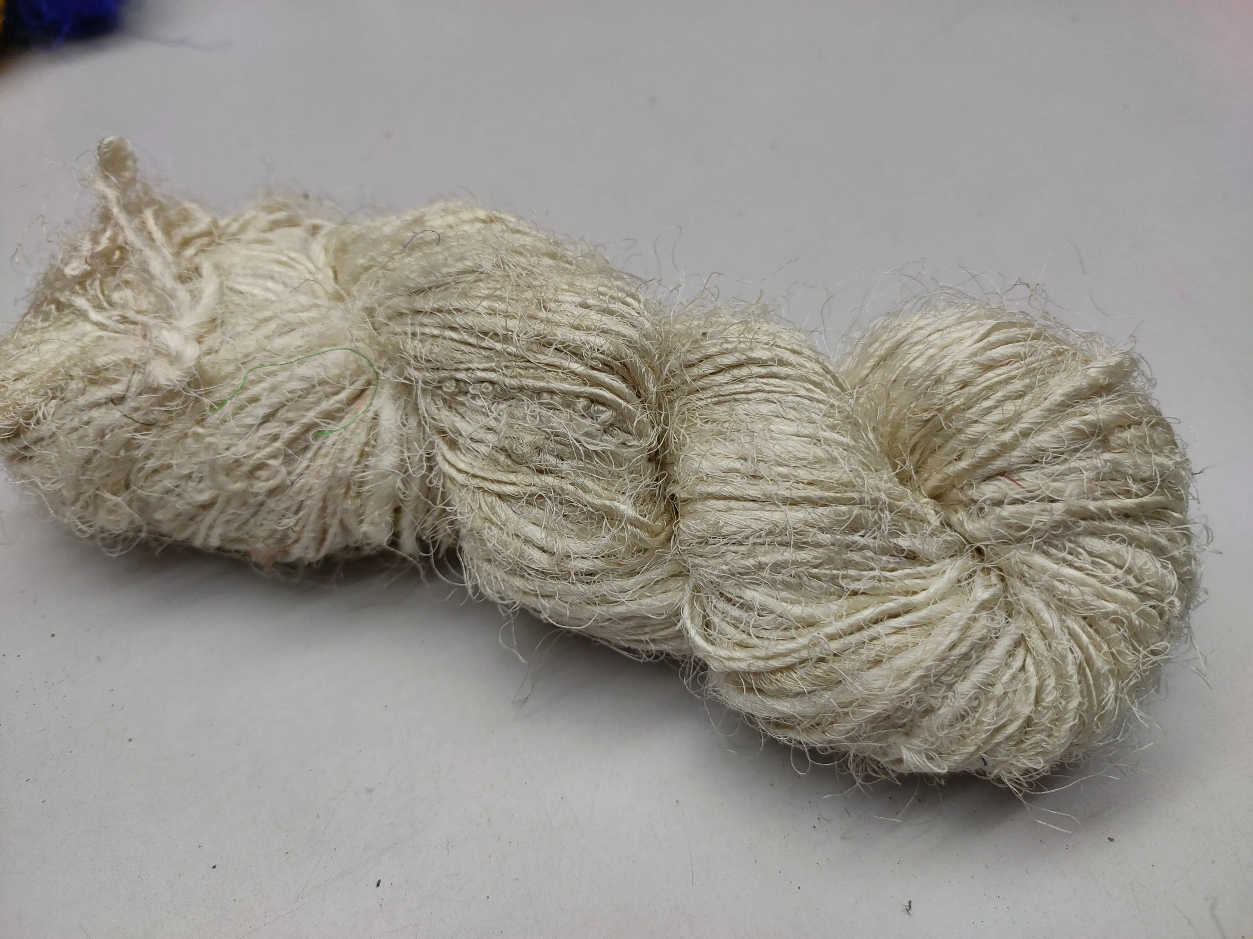 Recycled Sari Silk Yarn Prime White