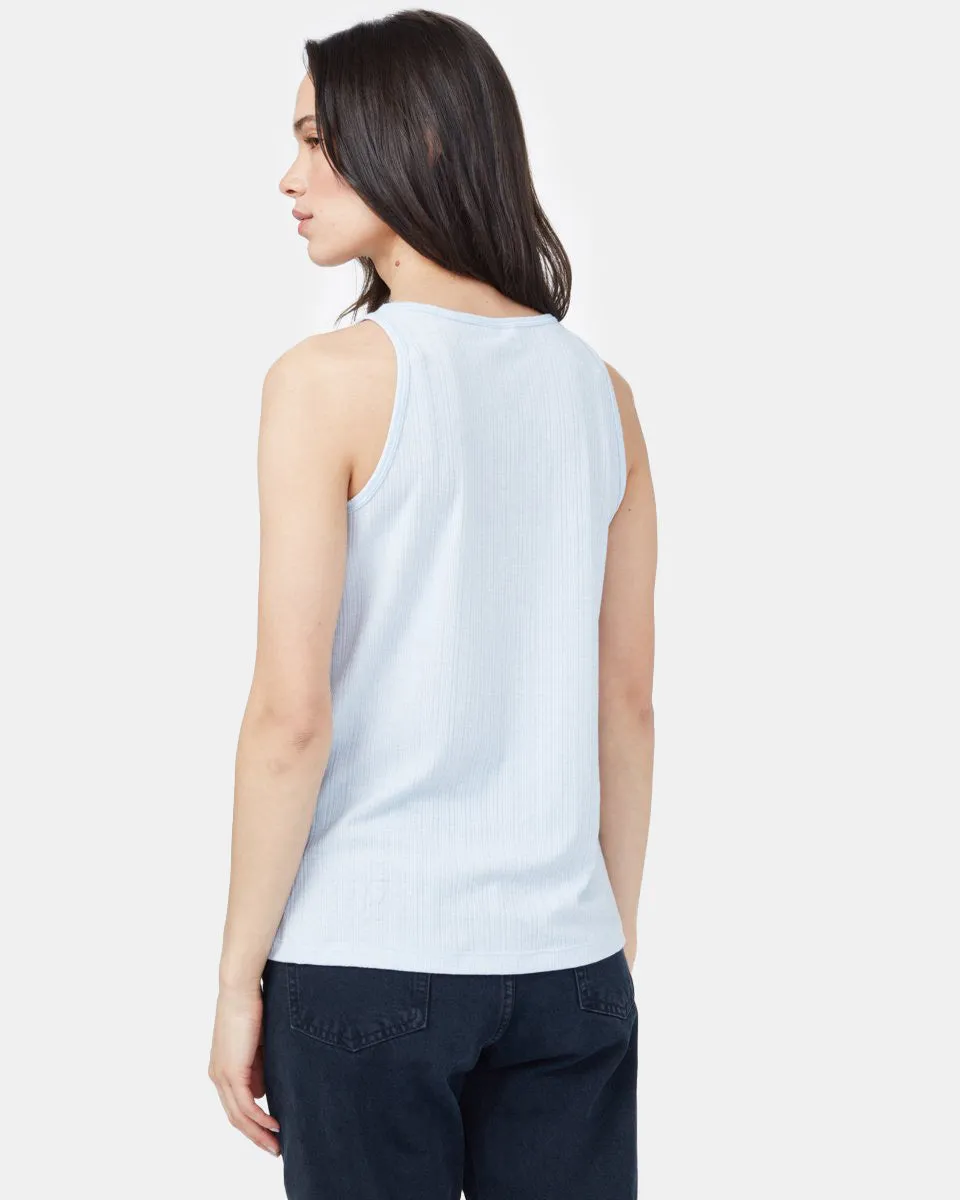 Ribbed High Neck Tank
