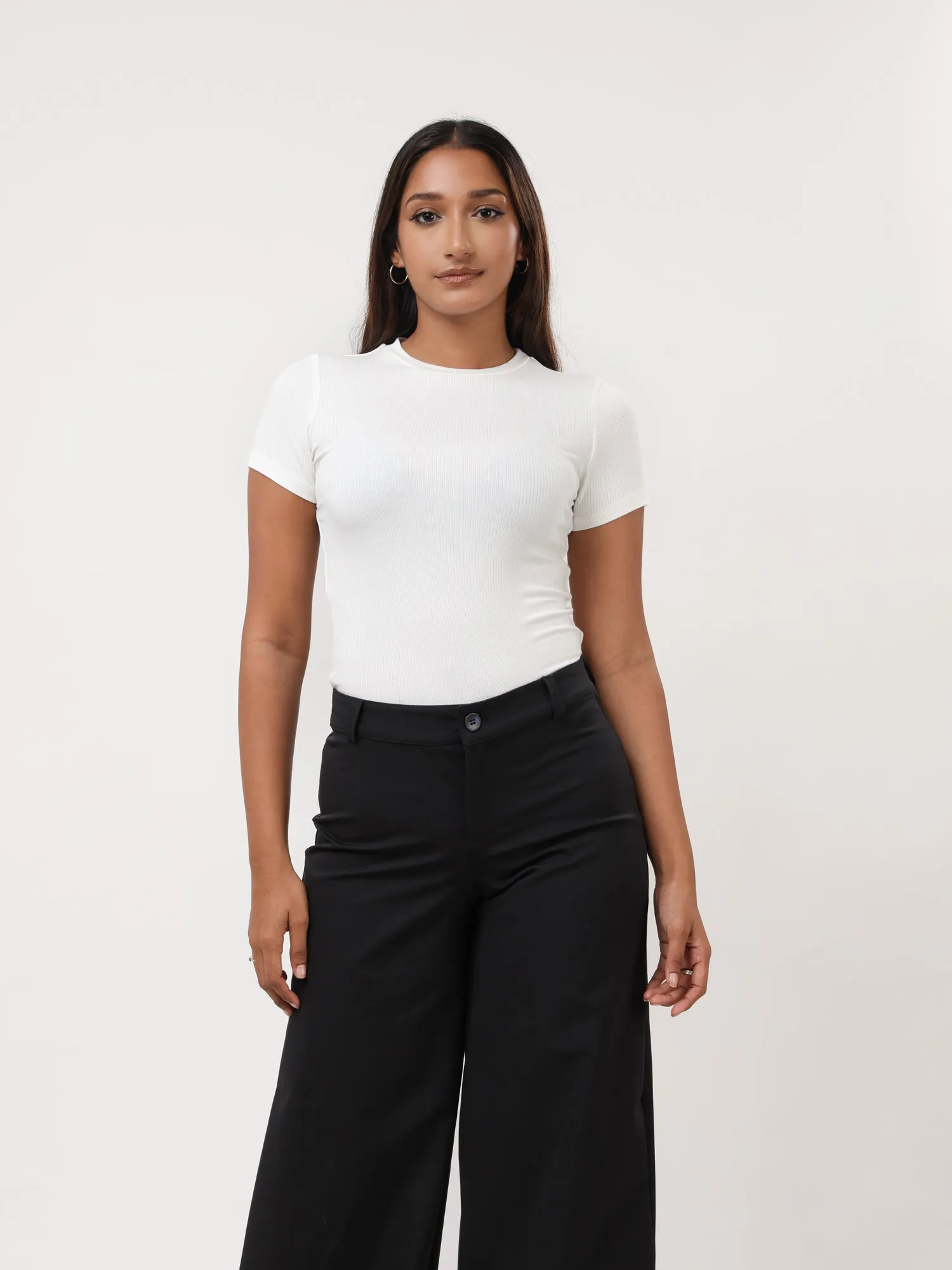 Rue High Neck Fitted T-Shirt