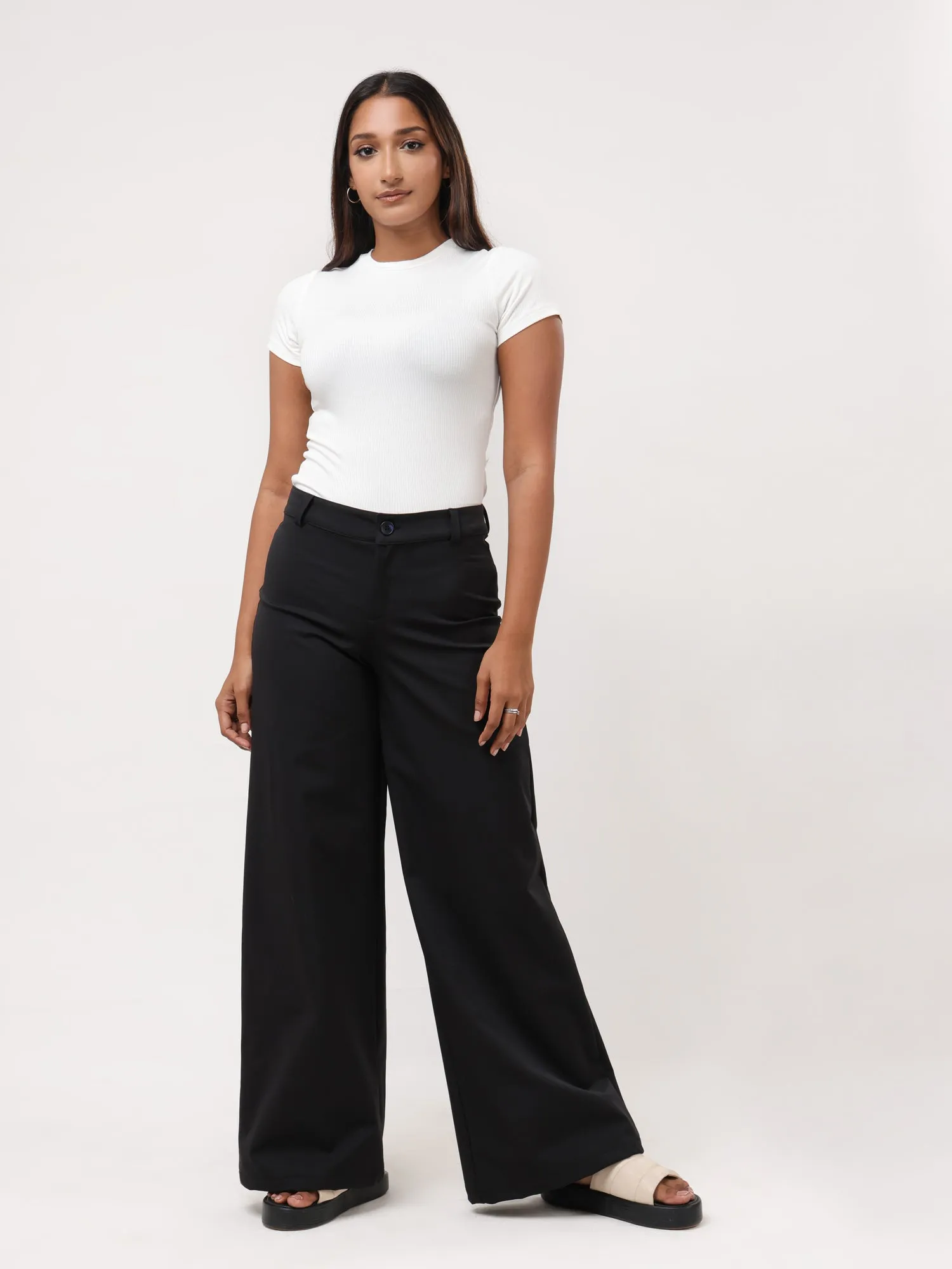Rue High Neck Fitted T-Shirt