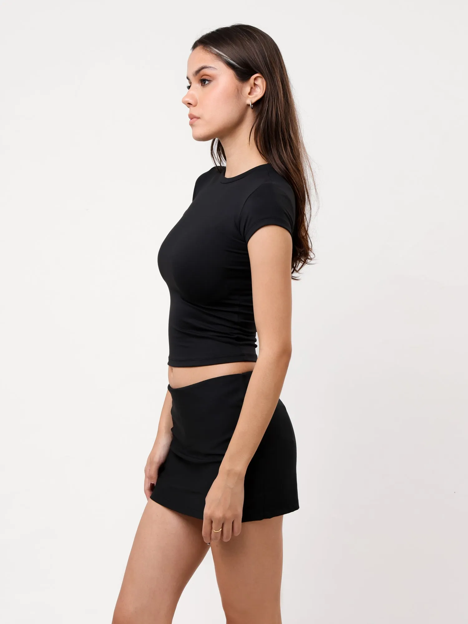 Rue High Neck Fitted T-Shirt