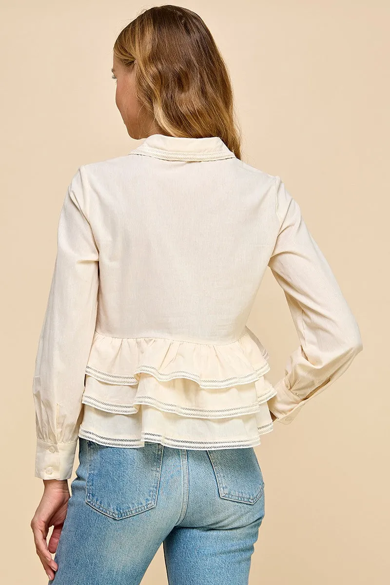 Ruffled Peplum Top