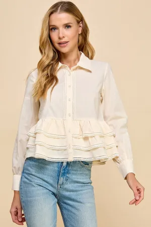 Ruffled Peplum Top