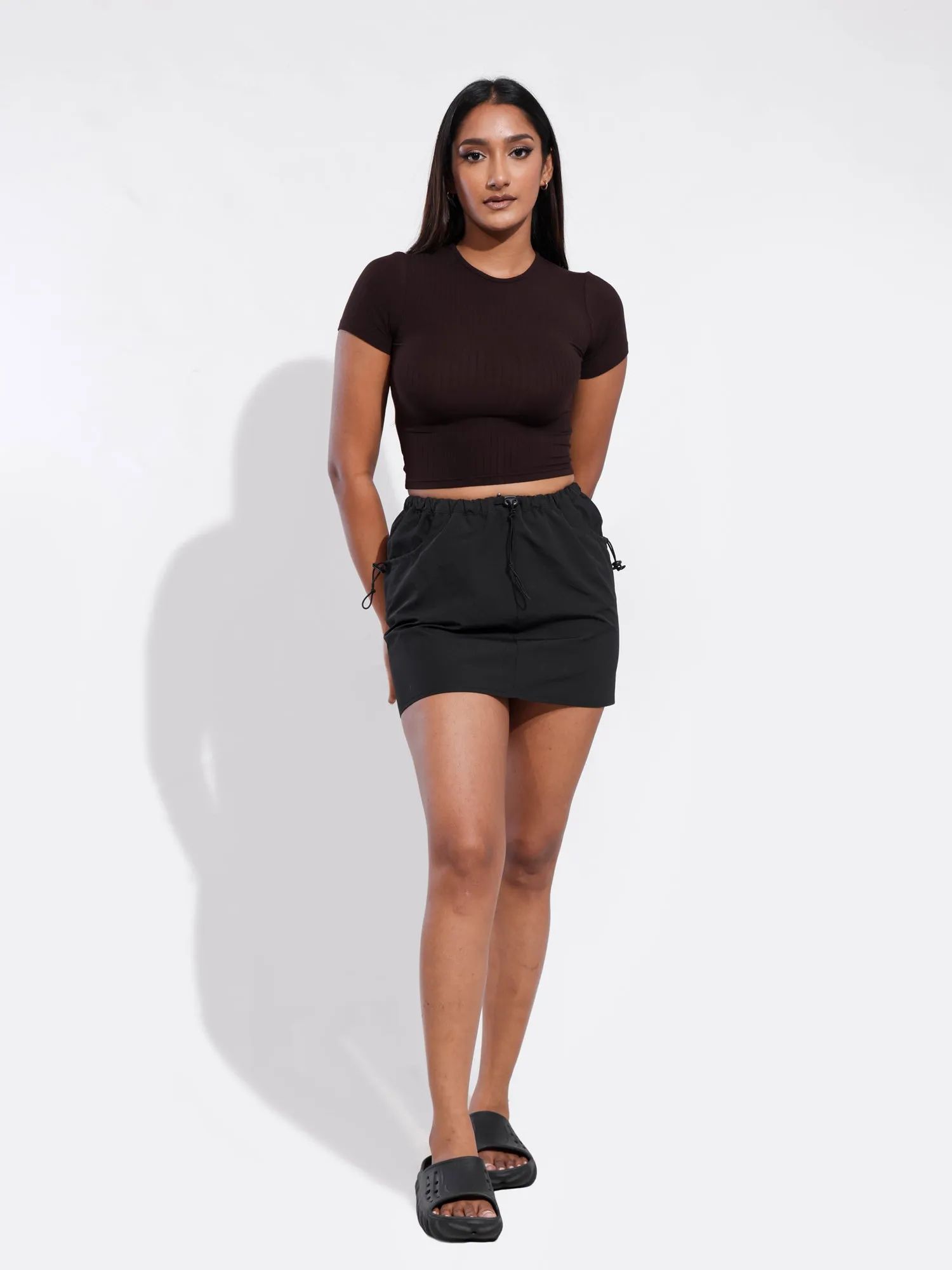 Sage High Neck Short Sleeve T-Shirt