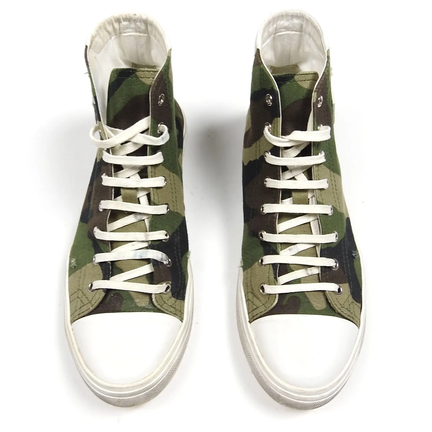 Saint Laurent Distressed Camo High Tops Size 43