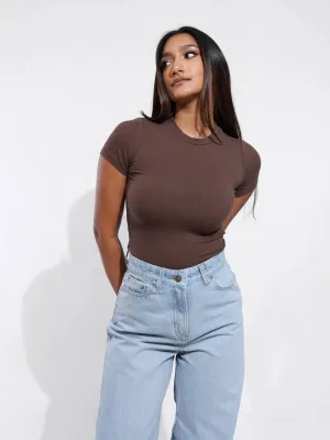 Sam High Neck Fitted T-Shirt