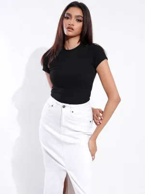 Sam High Neck Fitted T-Shirt