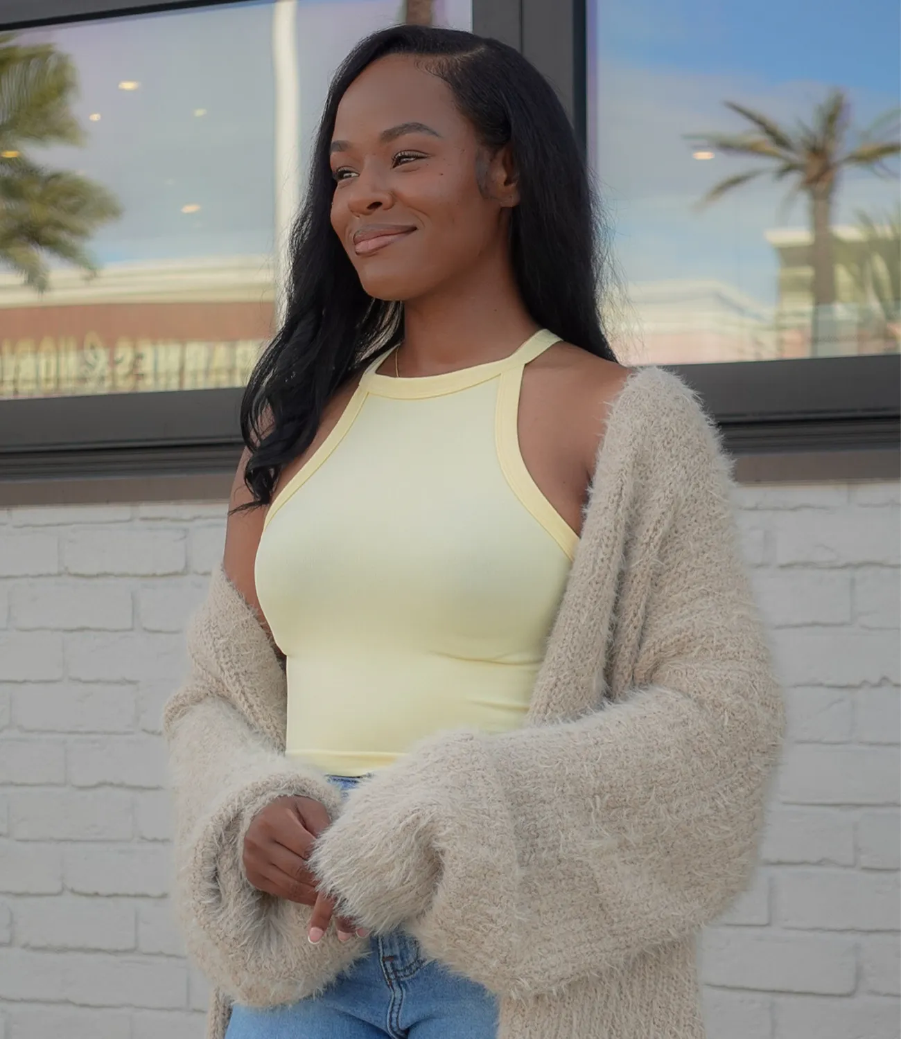 Sariah High Neck Top(Yellow)
