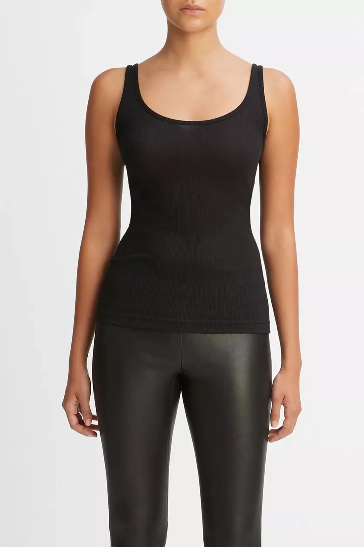 Scoop Neck Tank in Black