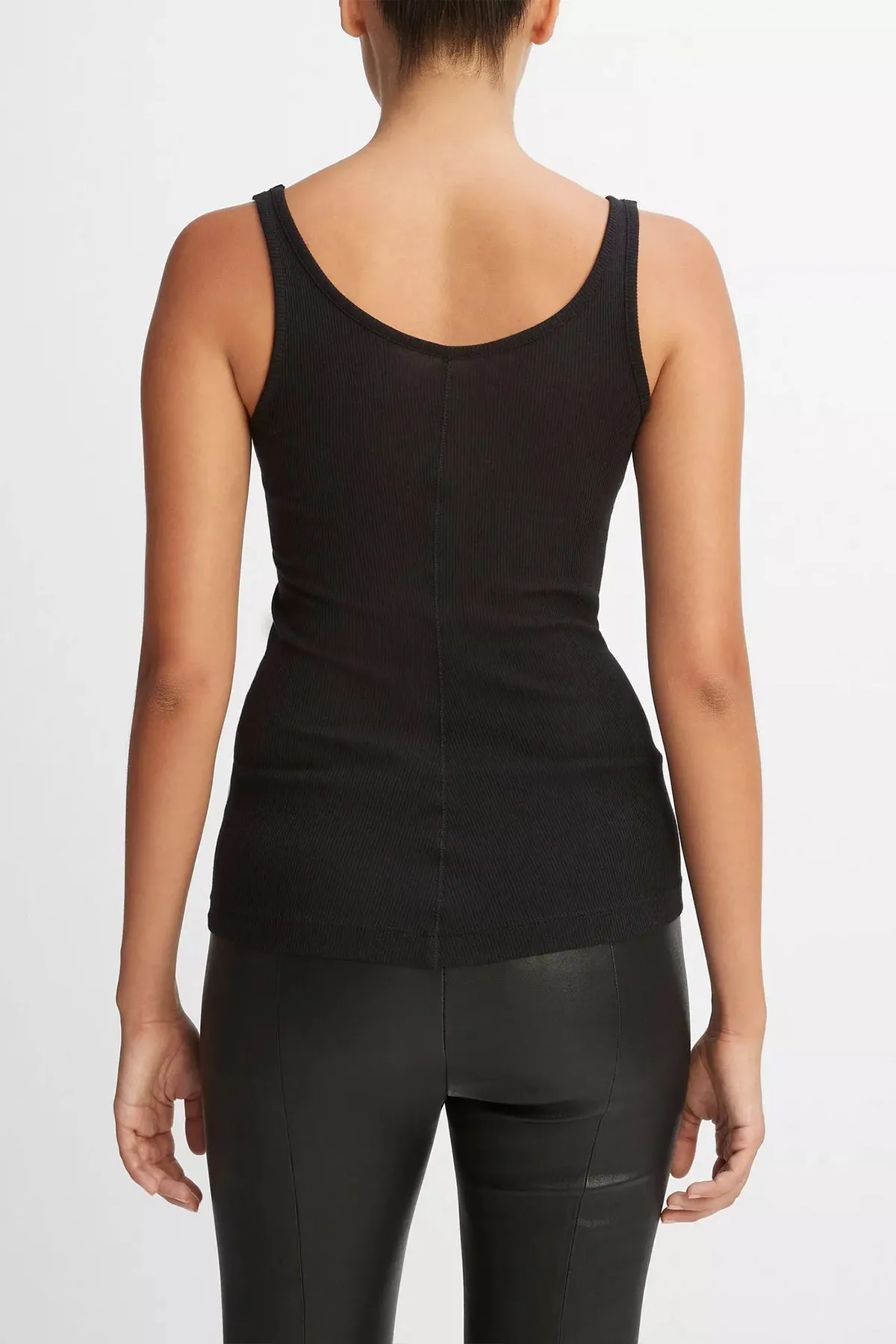 Scoop Neck Tank in Black