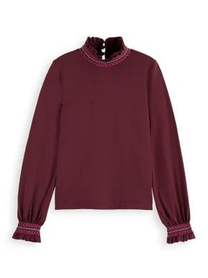 Scotch & Soda Smock High-Neck T-Shirt