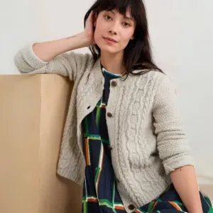 Seasalt Tressa Merino Blend Cable Knit Cardigan