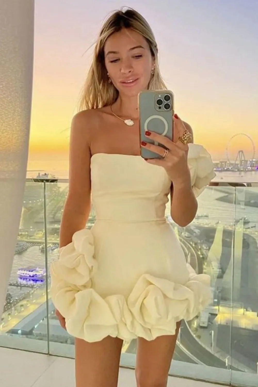 Sexy One-shoulder Sleeveless Mermaid Satin Homecoming Dresses For Party Online, HD1107