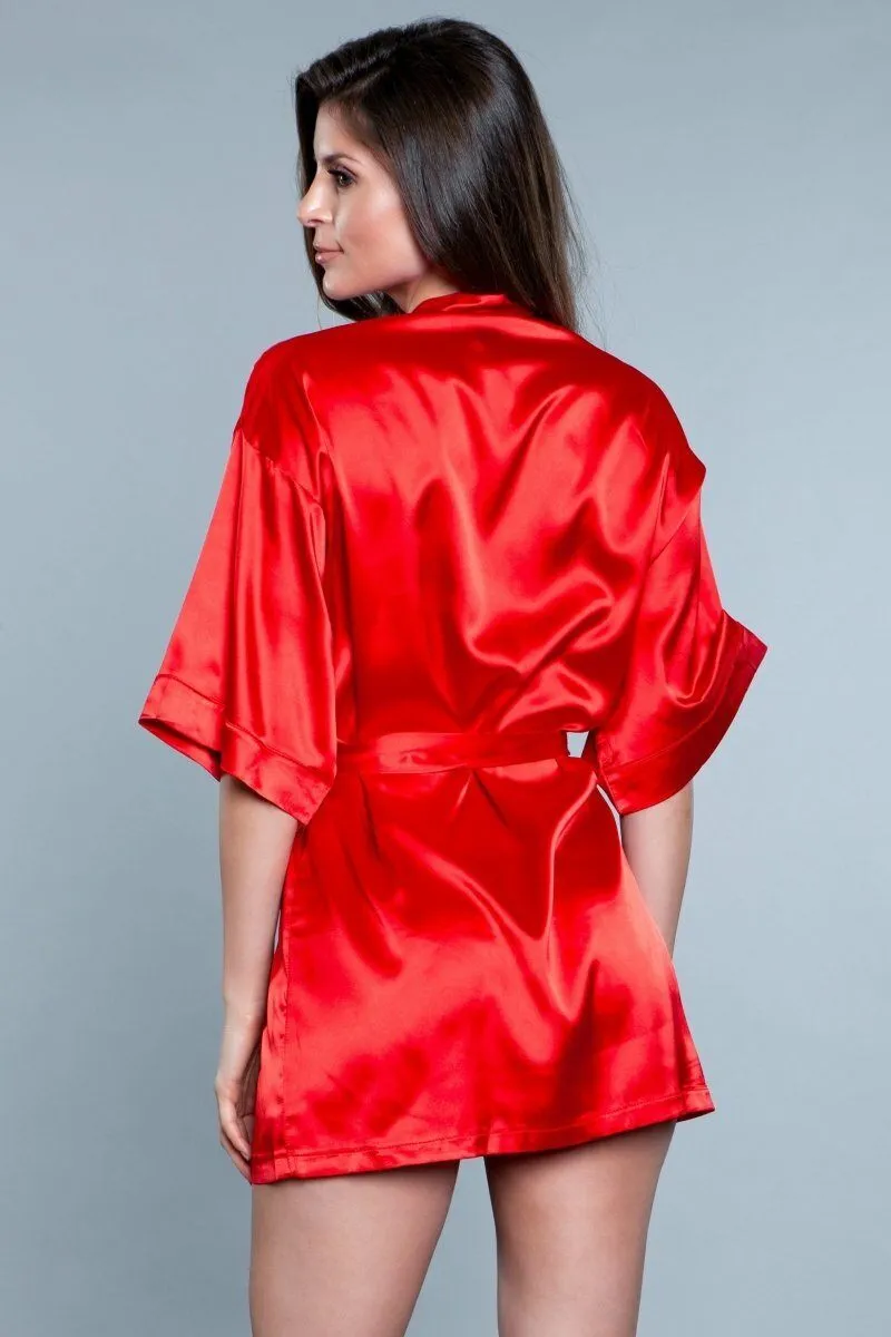 Short Satin Robe