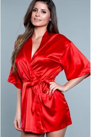 Short Satin Robe