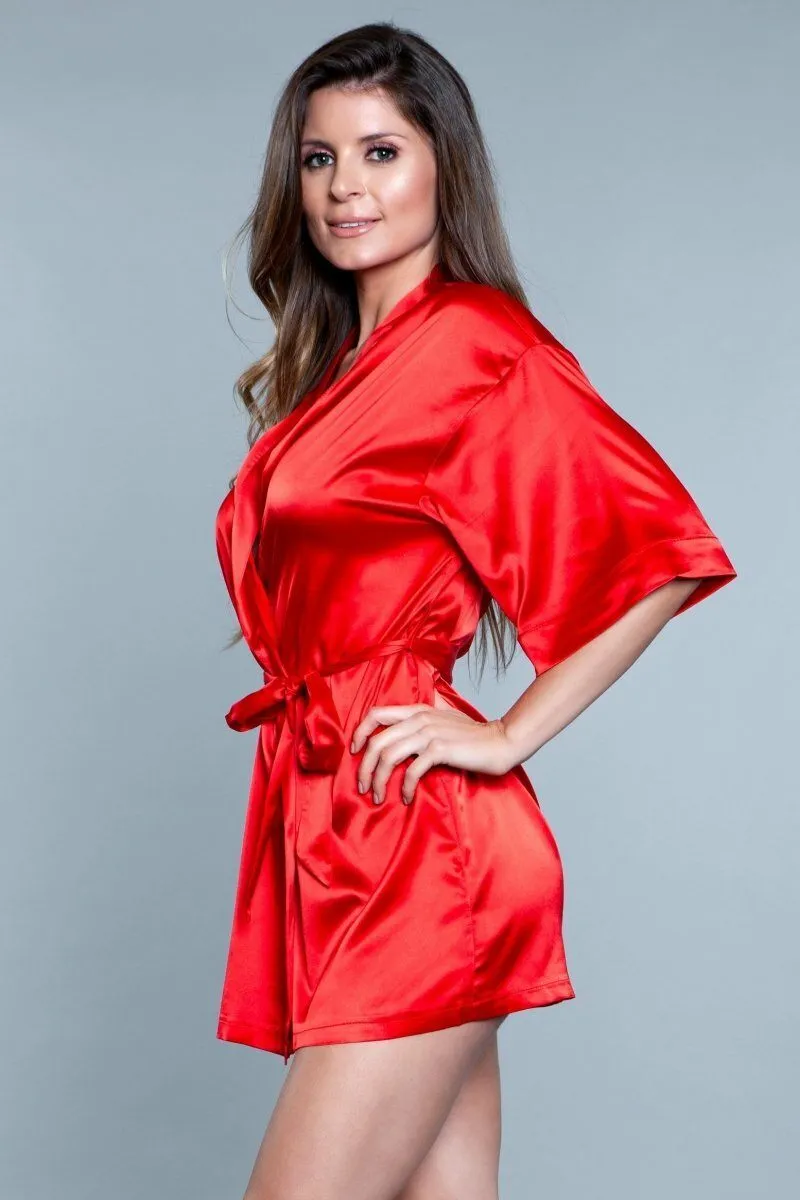 Short Satin Robe