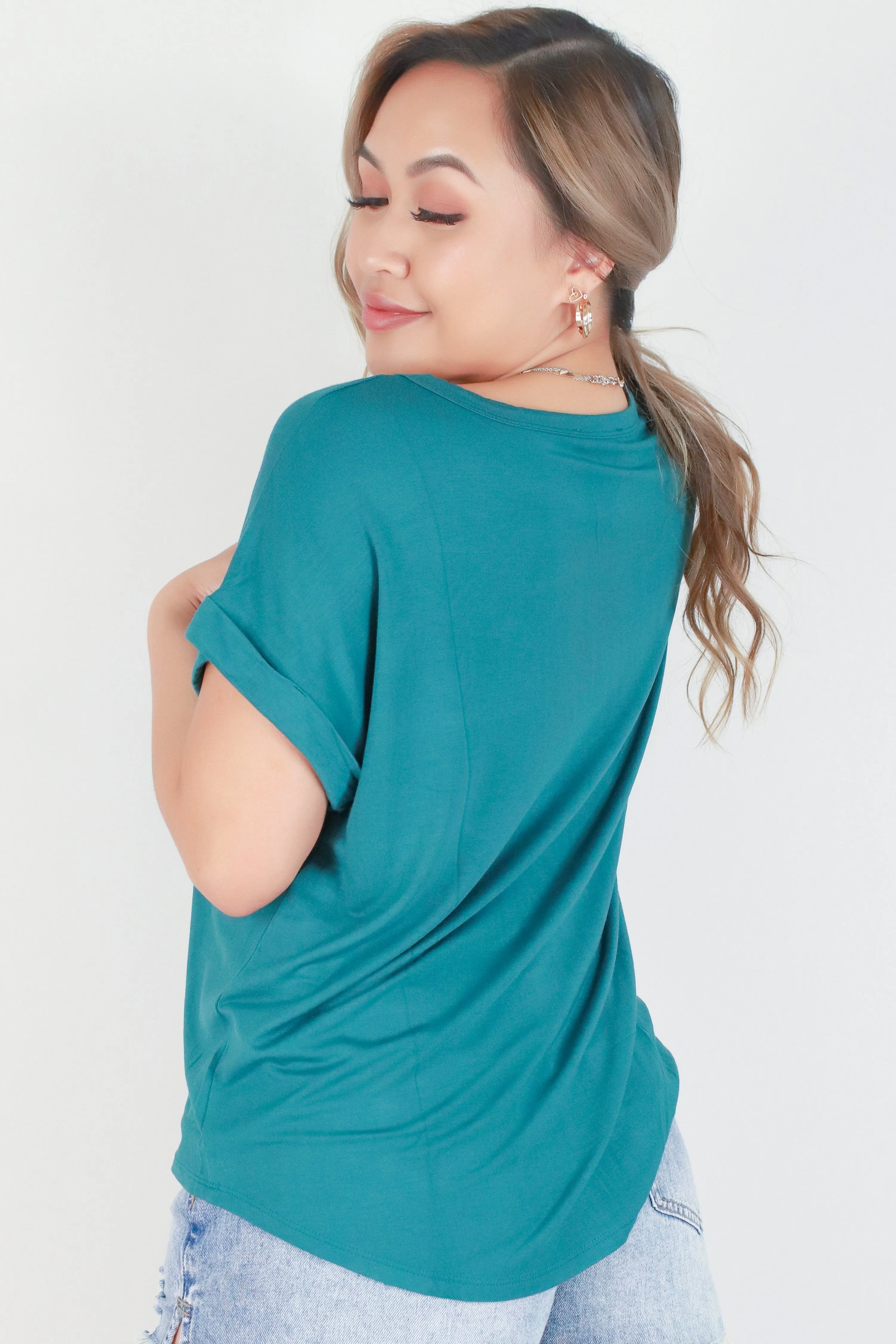 SHORT SLEEVE CREW NECK TOP