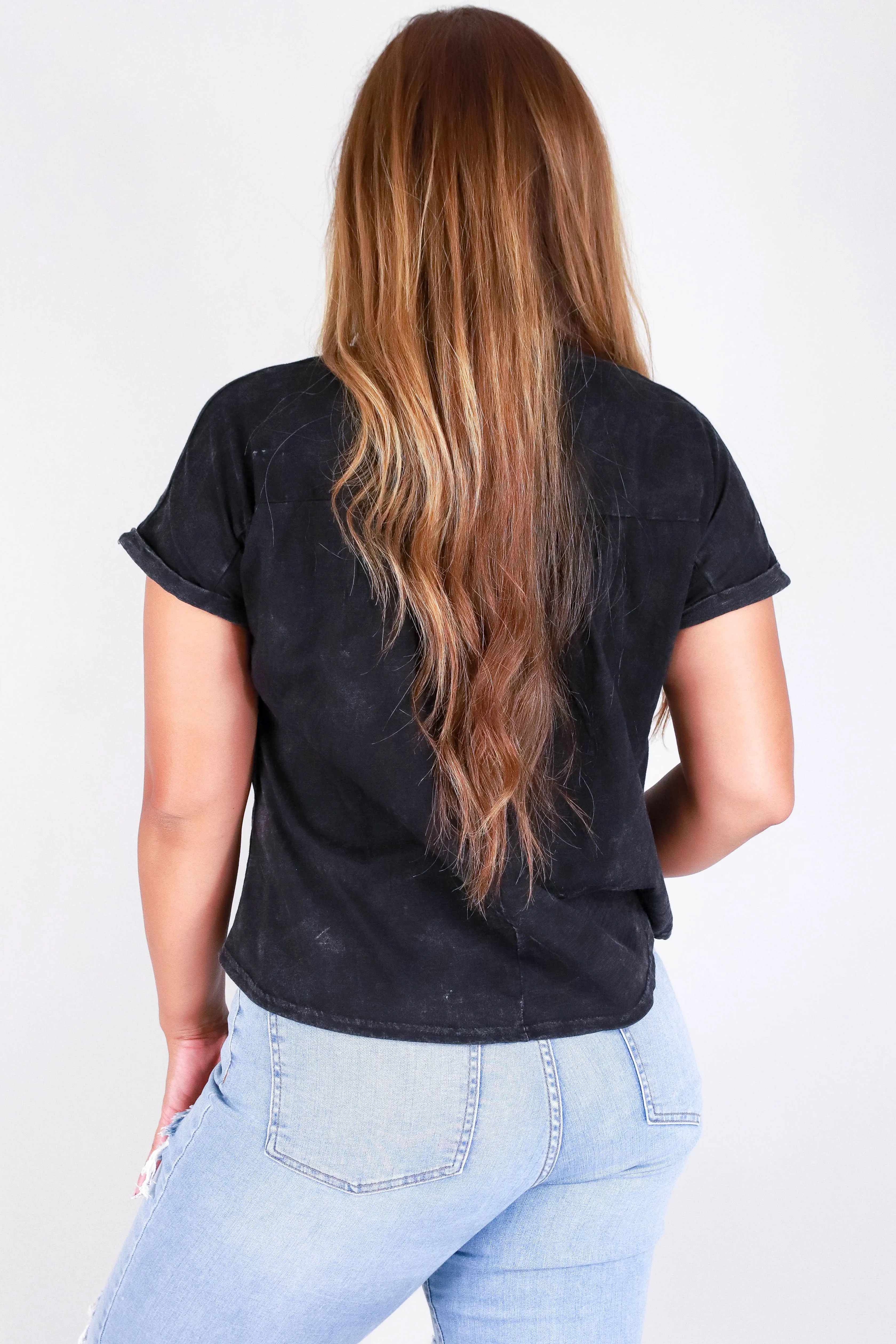 SHORT SLEEVE VINTAGE WASH TOP