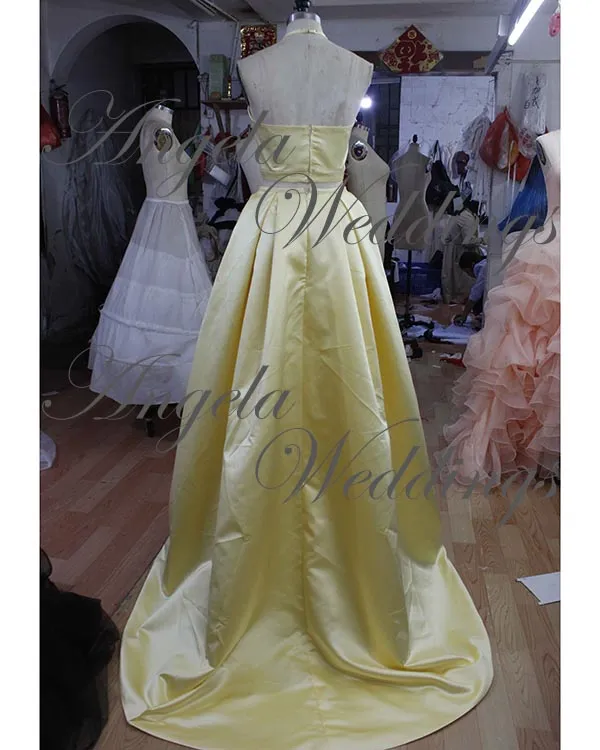 Simple Two Piece Prom Dresses 2018 New Elastic Satin Long Prom Party Gowns Fashion