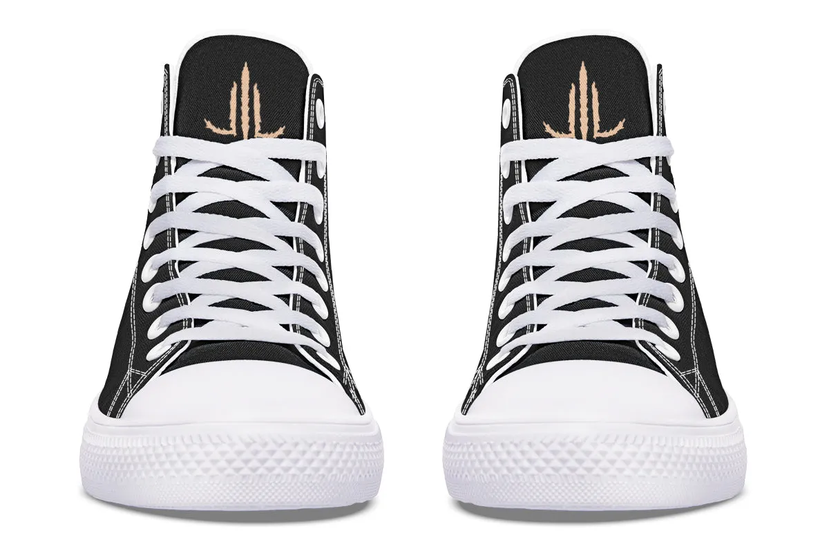 Skeleton Hands High Tops