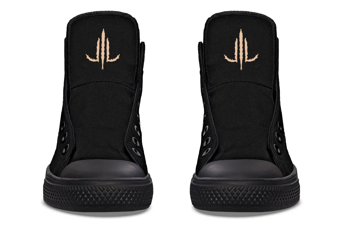 Skeleton Hands High Tops