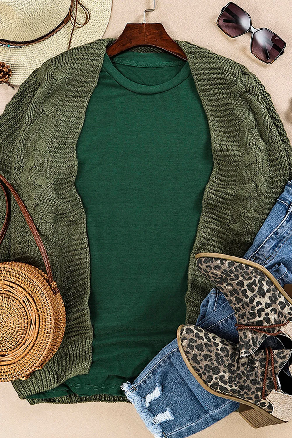 Solid Color Crew Neck Tee