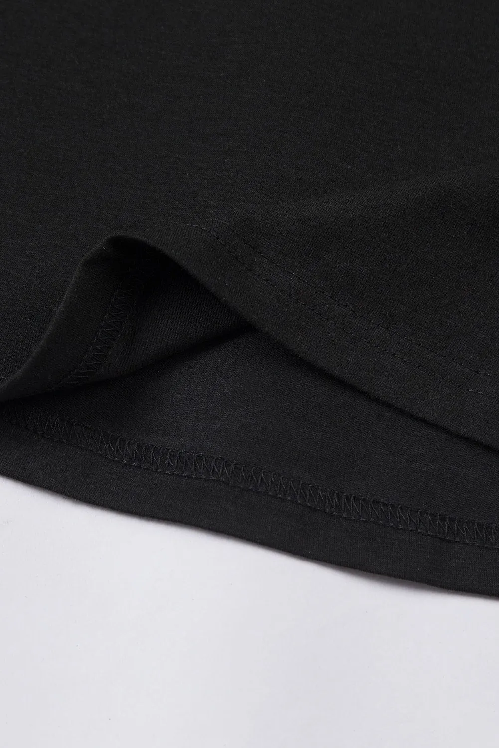 Solid Color Crew Neck Tee
