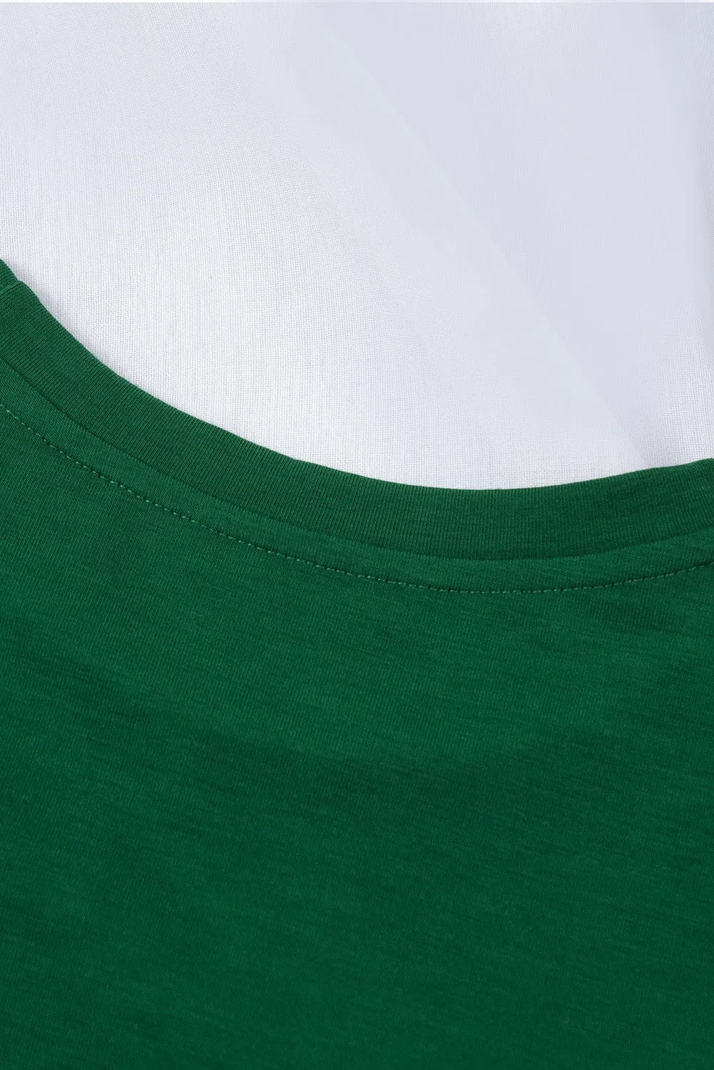 Solid Color Crew Neck Tee
