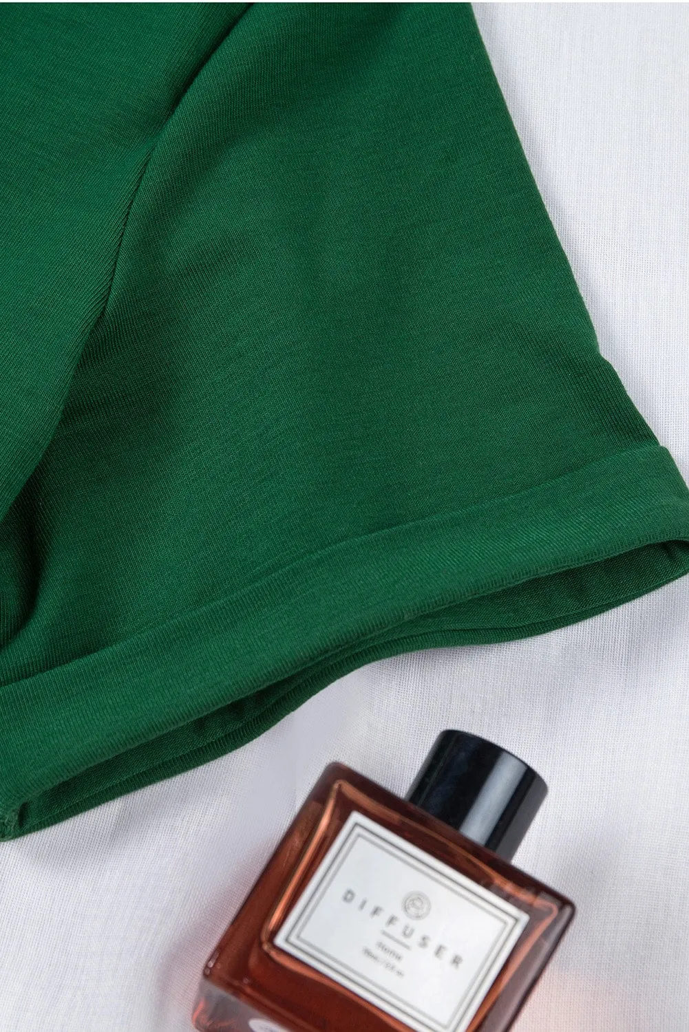 Solid Color Crew Neck Tee