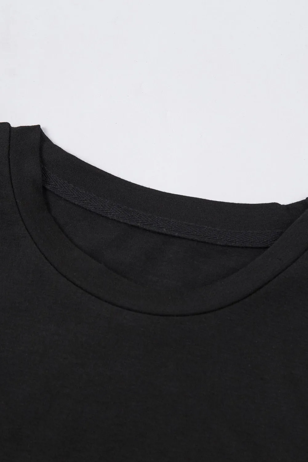 Solid Color Crew Neck Tee