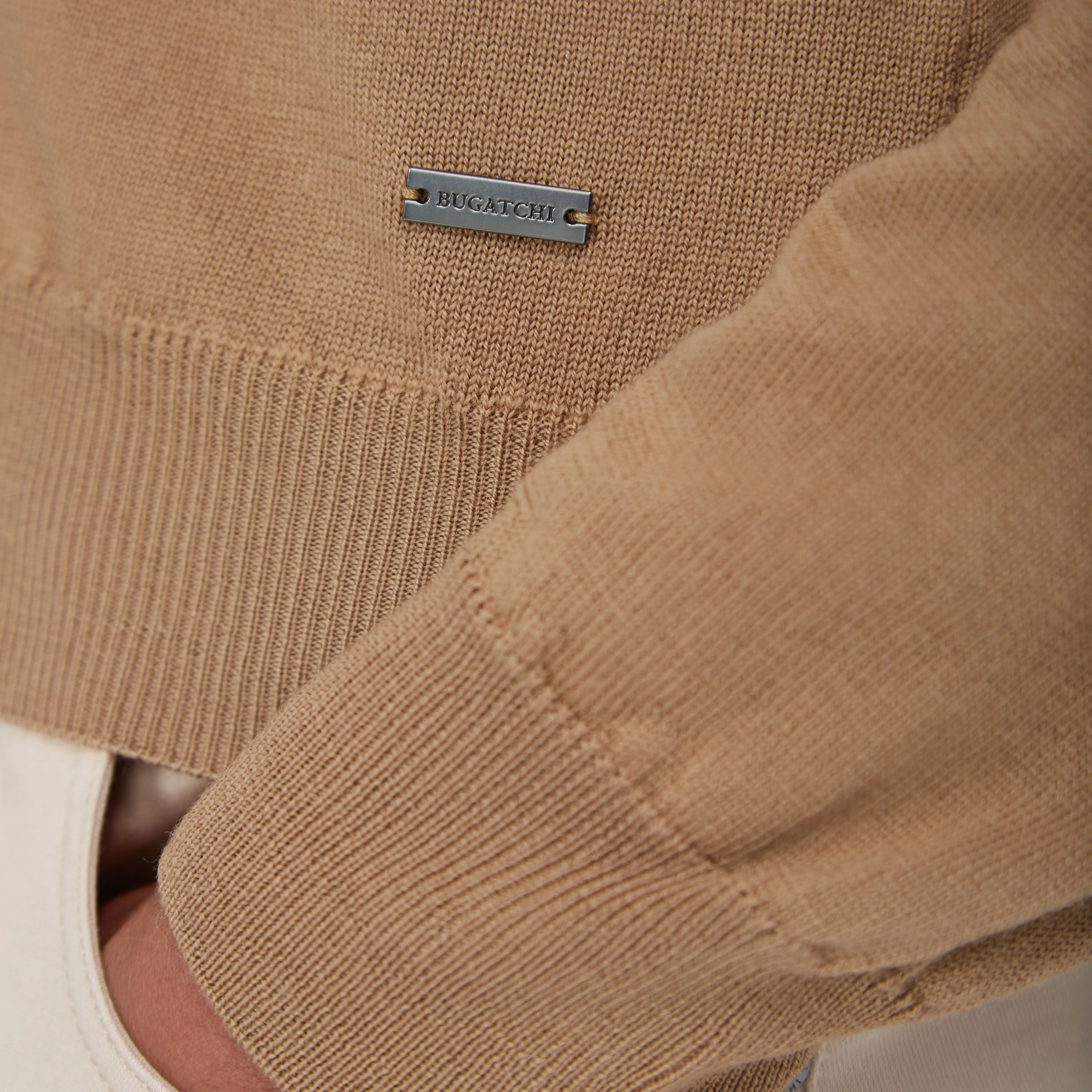 Super Merino Mock Neck Full Zip Sweater