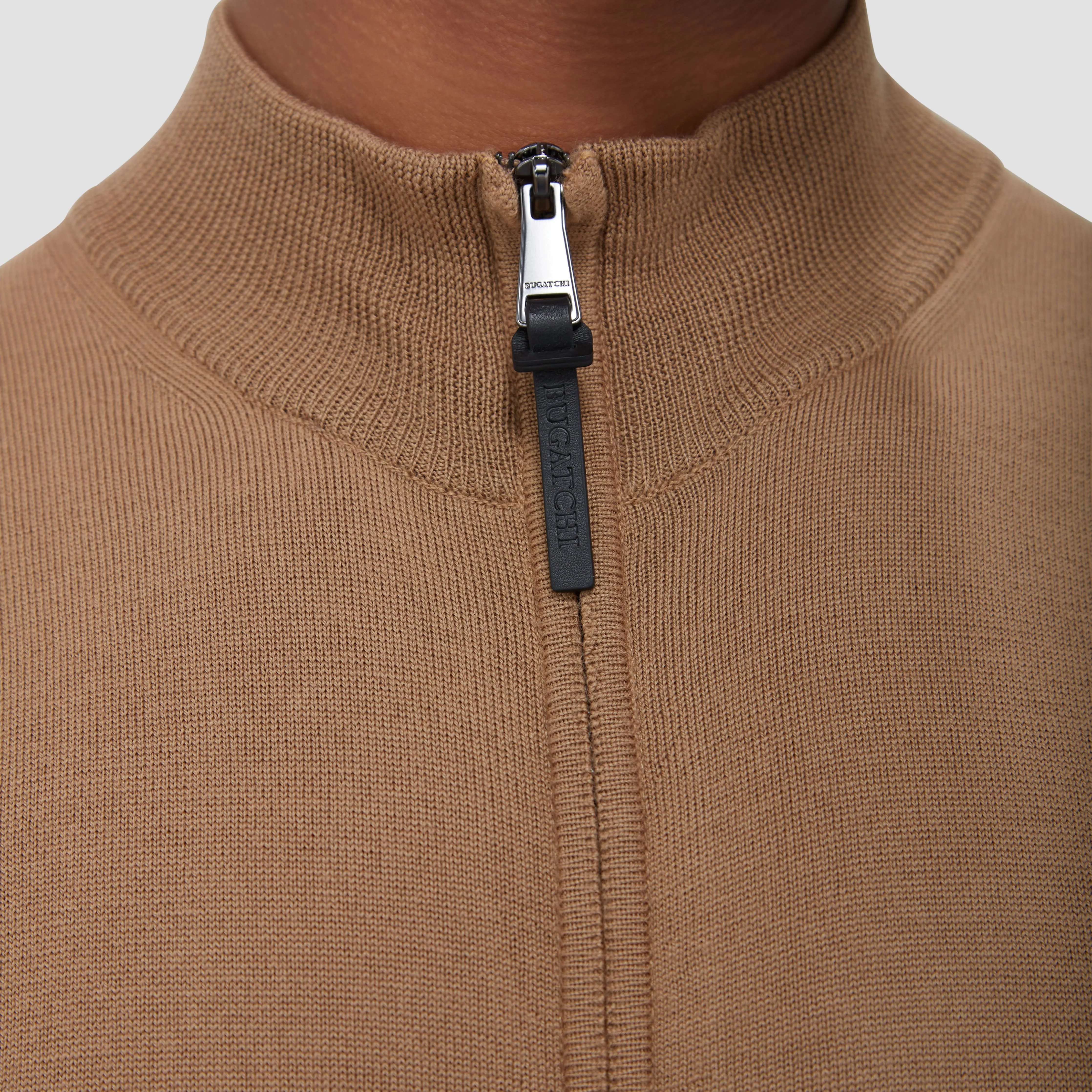 Super Merino Mock Neck Full Zip Sweater