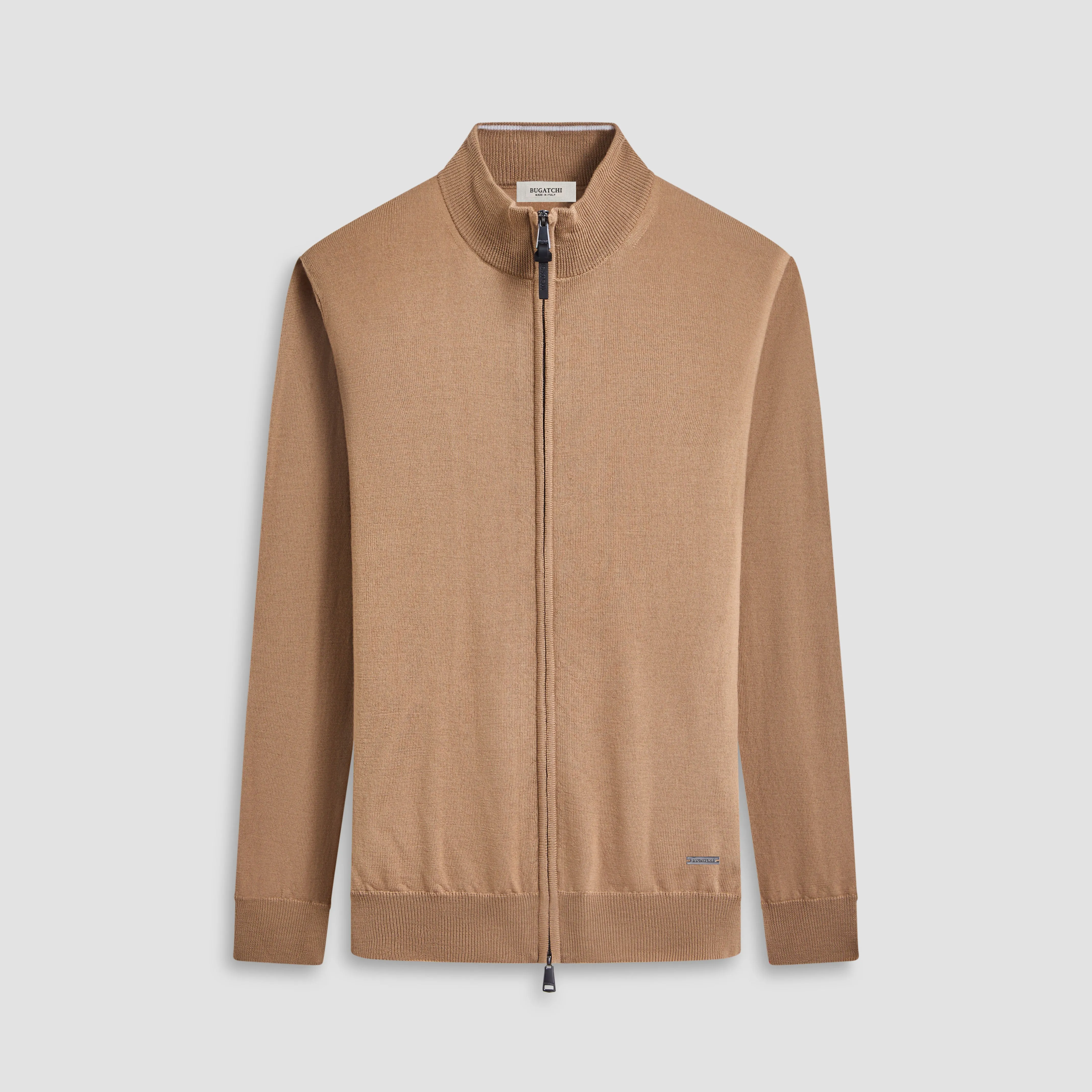 Super Merino Mock Neck Full Zip Sweater