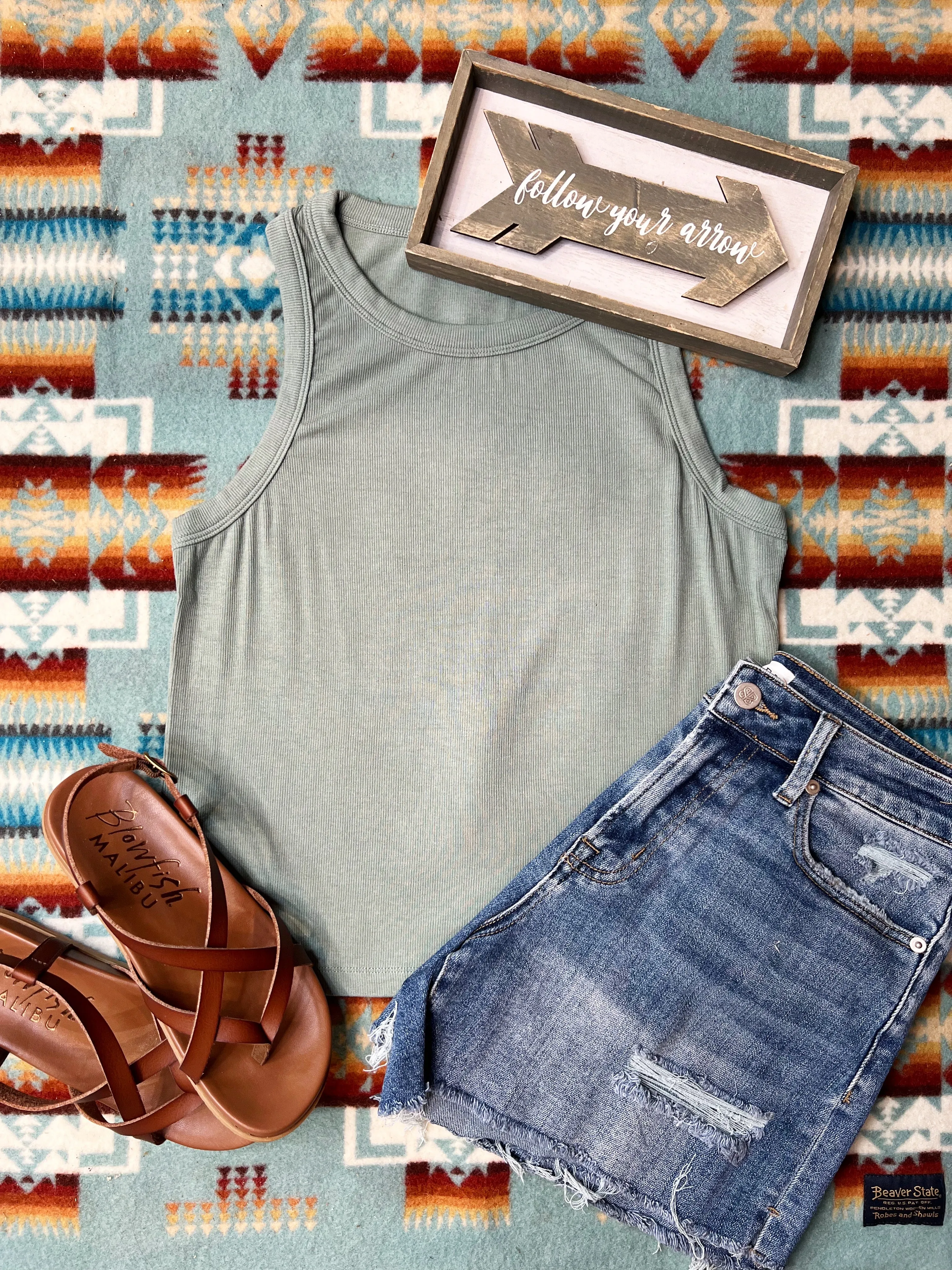 The Fresno Tank in Sage