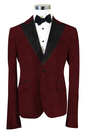 The Regal Burgundy Paisley Dinner Jacket