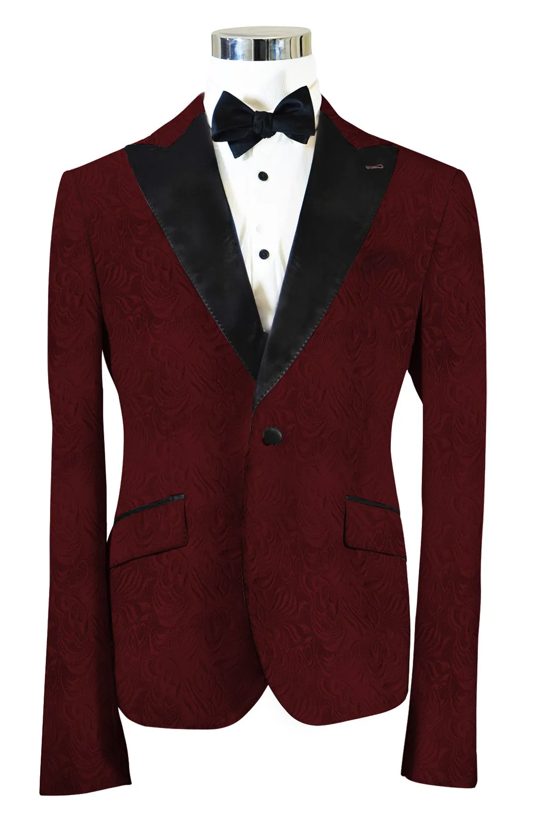 The Regal Burgundy Paisley Dinner Jacket