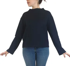 Uniqlo navy wool mix high neck jumper size S
