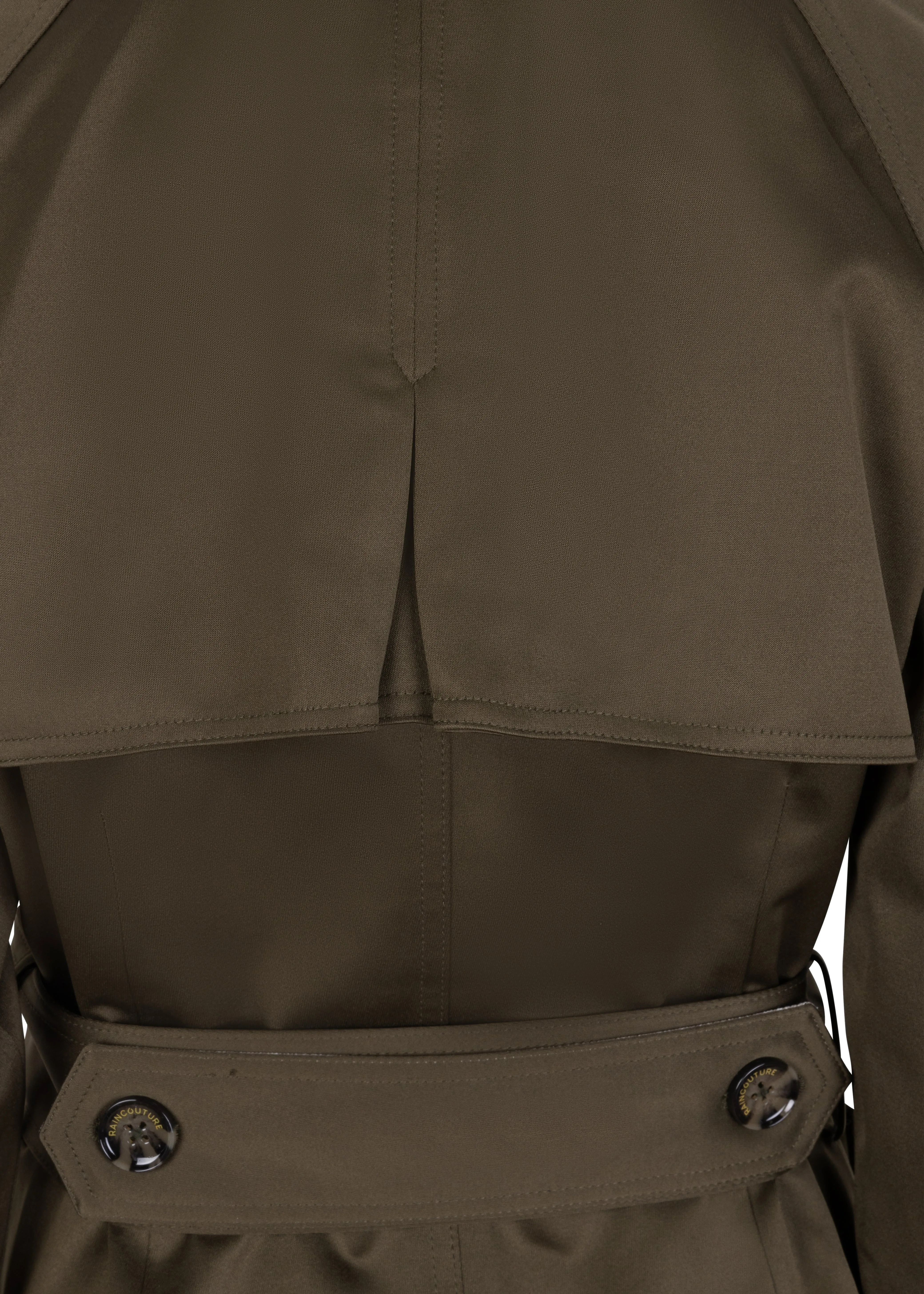 Waterproof Straight-Fit Trenchcoat  | Satin Green